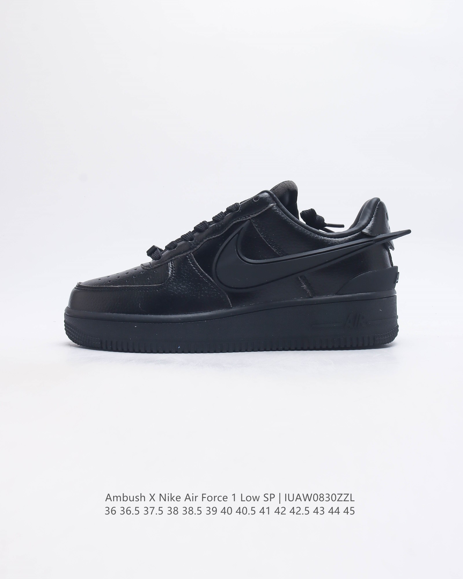 耐克 空军一号 Af1 低帮休闲板鞋 Ambush X Nk Air Force 1'07 Low Sp 空军一号联名 标志性的swoosh延伸至鞋跟之外 鞋舌