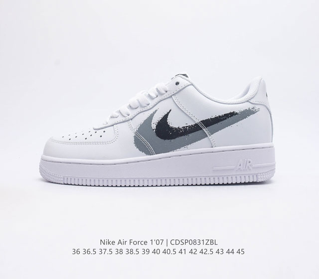 耐克 Nike Air Force 1 07 空军一号 Af1低帮百搭休闲运动板鞋 柔软 弹性十足的缓震性能和出色的中底设计 横跨复古与现代的外型结合 造就出风