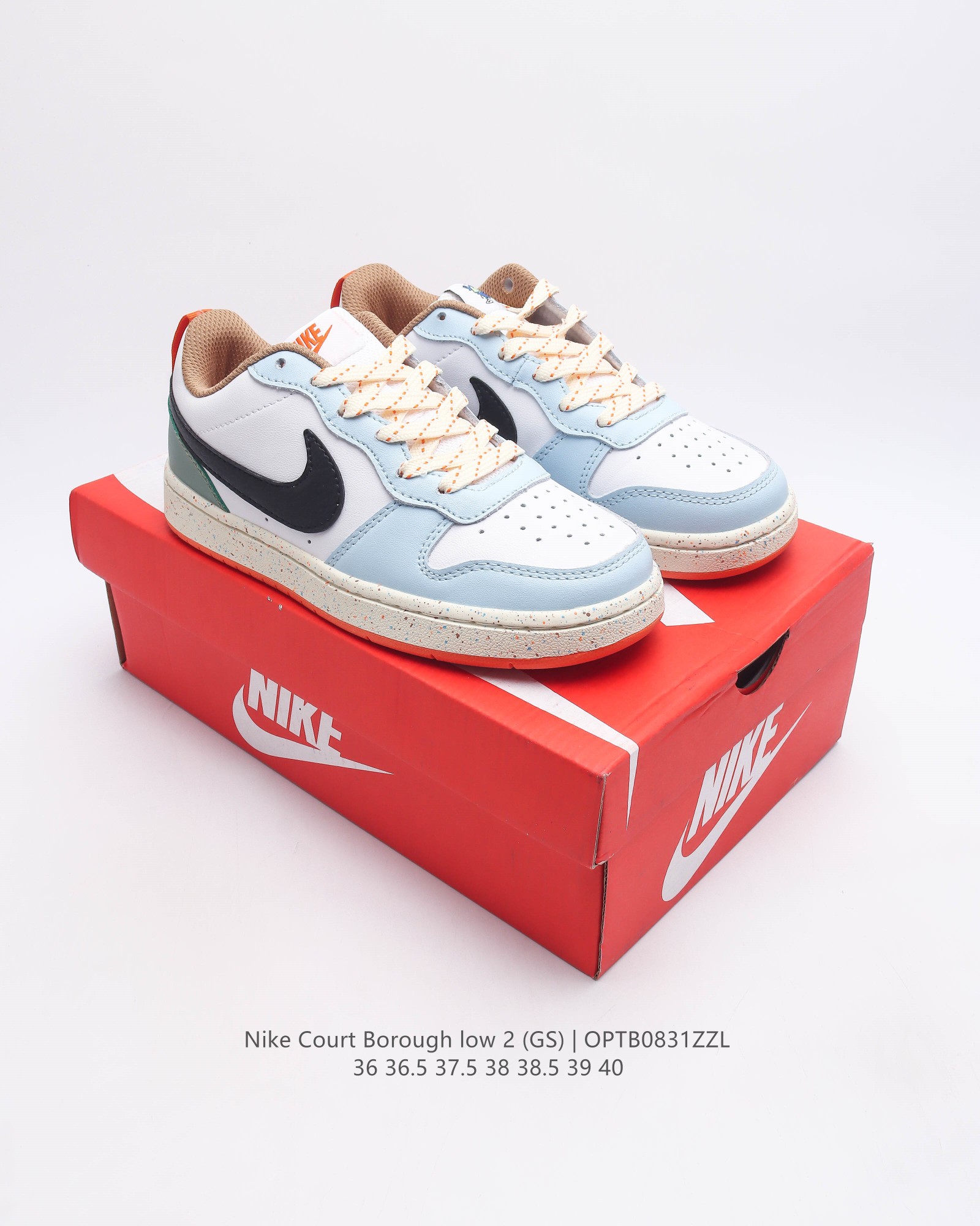 真标 耐克 Nike Court Borough Low 2 Gs 低帮百搭透气休闲运动板鞋女鞋 经典耐用的设计 兼顾舒适脚感和出众风范 演绎匠心之作 结构性的