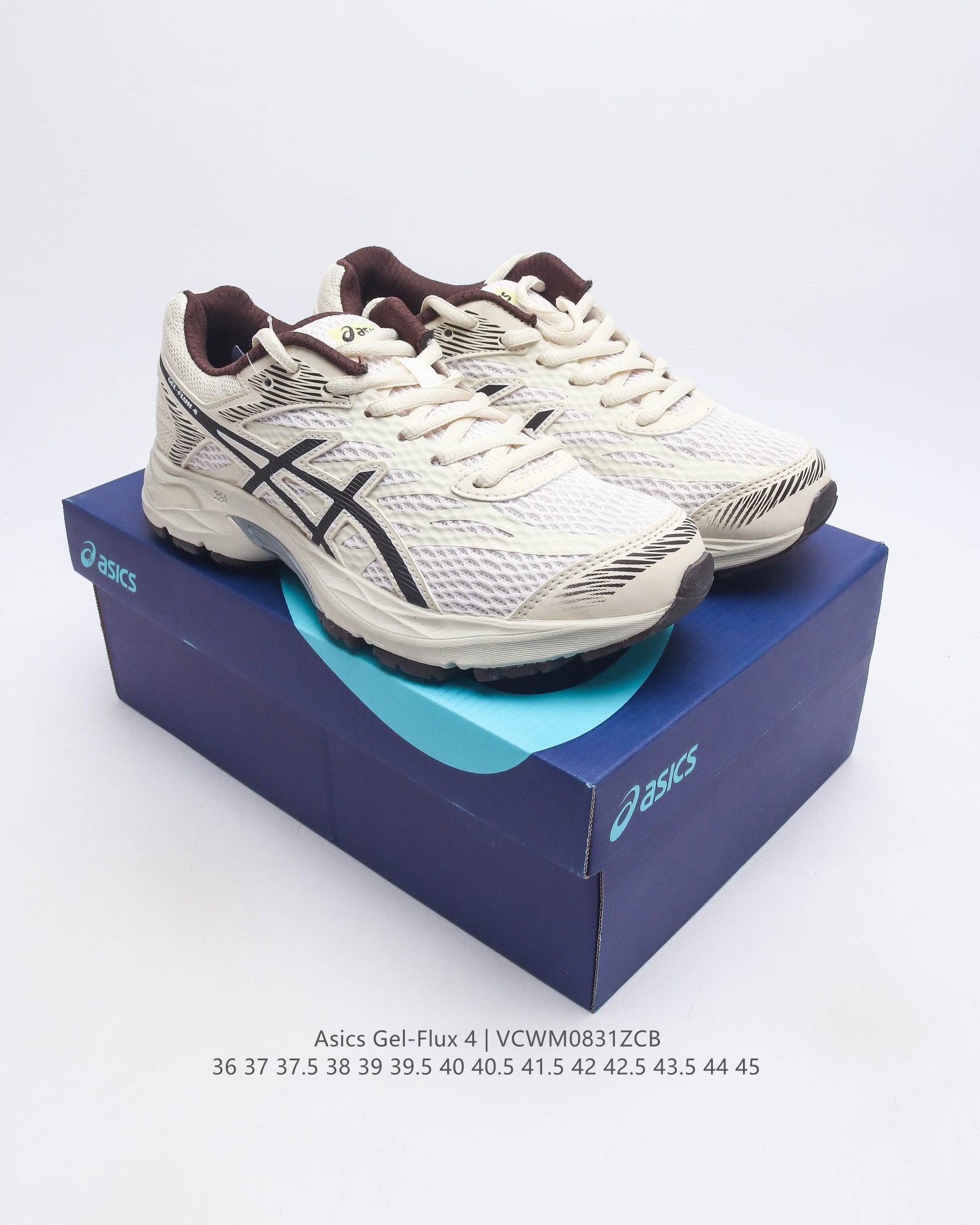 Asics 亚瑟士 Gel-Flux 4 男女子运动鞋舒适跑鞋缓震透气跑步鞋 Gel-Flux4采用的是新一代轻质网布面 大孔洞设计极具透气性 柔软包覆双脚 让