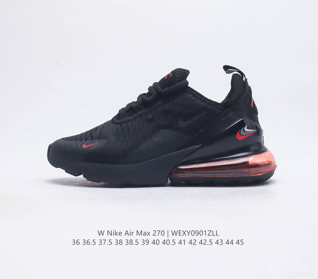 耐克 Nike Air Max 270 后半掌气垫缓震运动鞋时尚男女士跑步鞋 作为 Nike 休闲型 Air Max 鞋款 Nike Air Max 270 运 - 点击图像关闭