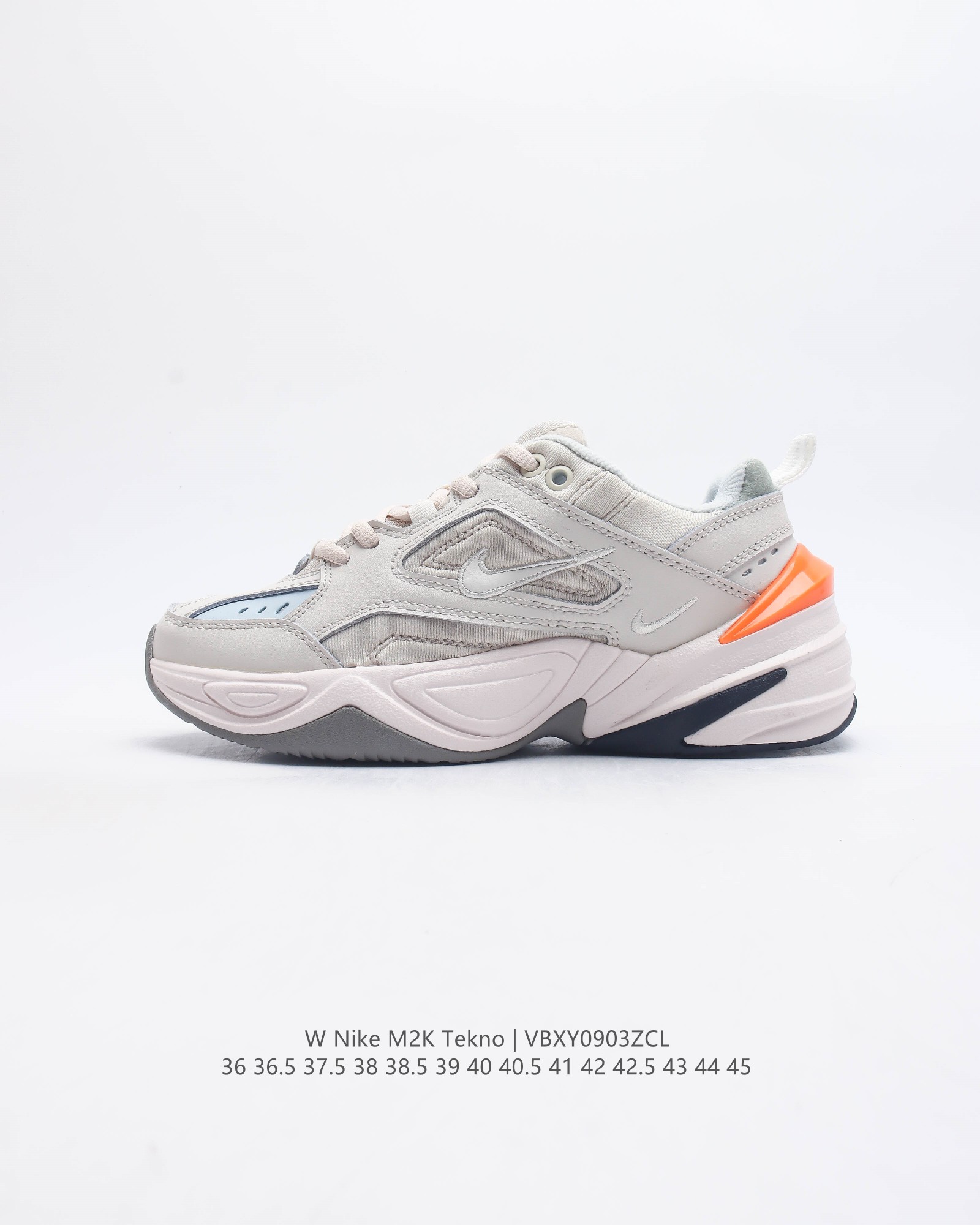 公司级 耐克 Nike M2K Tekno 男女子运动鞋厚底老爹鞋经典复古休闲慢跑鞋 从 Monarch 系列汲取灵感 以太空时代细节演绎未来风范 分层鞋面借鉴