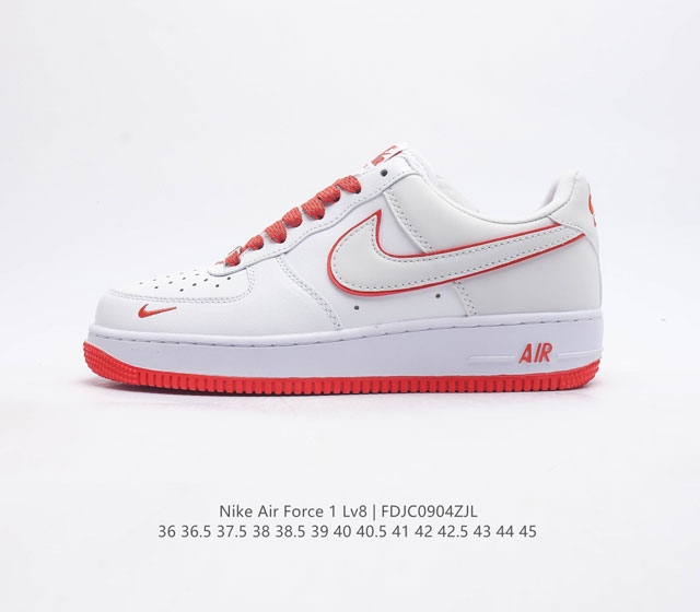 耐克 Nike Air Force 1 Lv8 系列 空军一号 Af1 运动板鞋 设计灵感源自摔跤运动 助你发挥天赋 震撼全场 华丽设计搭配优质皮革面 契合不同