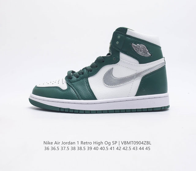 耐克 Nike Air Jordan 1 Retro High Og 乔丹一代篮球鞋复刻运动鞋 皮面高帮板鞋的设计灵感源自运动夹克 带你重温入选球队时刻 采用经