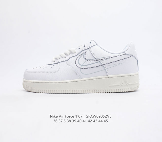 耐克 Nike Air Force 1 07 空军一号 Af 1 低帮百搭休闲运动板鞋 柔软 弹性十足的缓震性能和出色的中底设计 横跨复古与现代的外型结合 造就