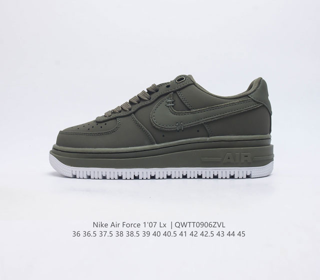 耐克 Nike Air Force 1 '07 Lx 空军一号男女子运动鞋复古篮球鞋 巧妙结合复古美学和新潮魅力 旨在致敬 40 年来风靡世界的元年款篮球鞋 皮