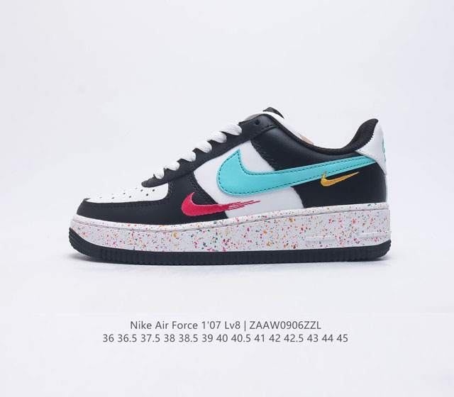 耐克 Nike Air Force 1 Lv8 系列 空军一号 Af1 运动板鞋 设计灵感源自摔跤运动 助你发挥天赋 震撼全场 华丽设计搭配优质皮革面 契合不同