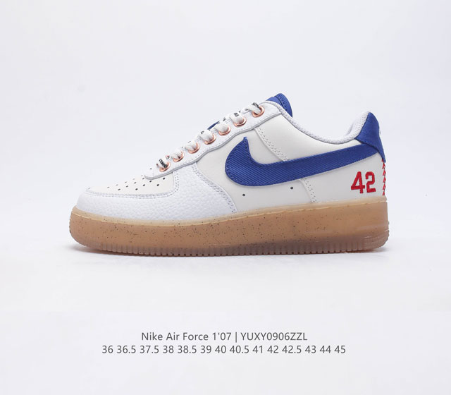 耐克 Nike Air Force 1 07 空军一号 Af 1 低帮百搭休闲运动板鞋 柔软 弹性十足的缓震性能和出色的中底设计 横跨复古与现代的外型结合 造就