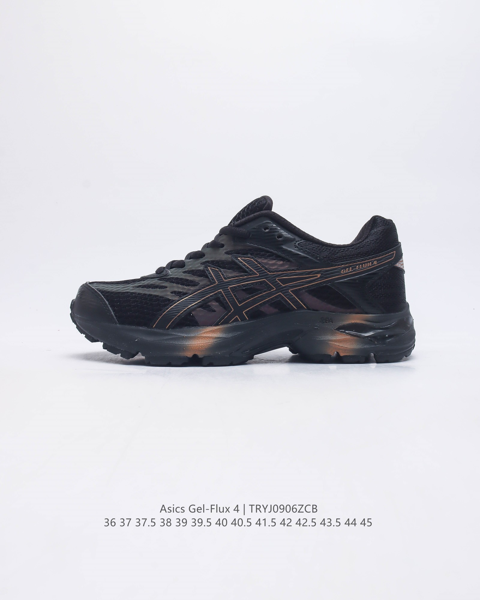 Asics 亚瑟士 Gel-Flux 4 男女子运动鞋舒适跑鞋缓震透气跑步鞋 Gel-Flux4采用的是新一代轻质网布面 大孔洞设计极具透气性 柔软包覆双脚 让