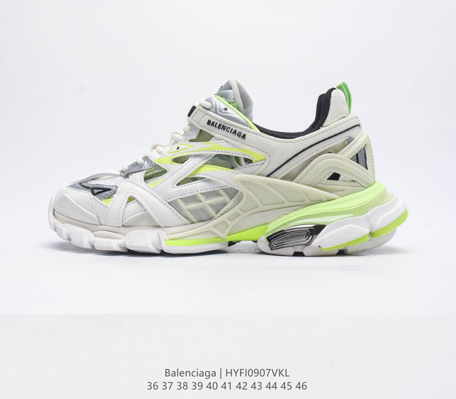 巴黎世家2.0 二代户外概念鞋 Balenciaga Track Mule Clear Sole Sneakers 2.0 原版一致配件防尘袋及附送鞋带#全部采