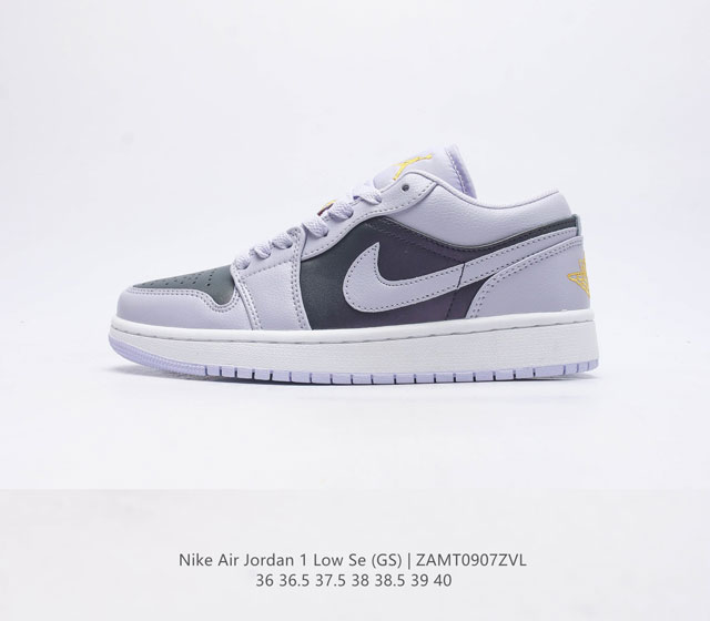 耐克 乔丹1代 Air Jordan 1 Low Aj1 乔1 低帮复古文化休闲运动篮球鞋 1985 年面世的元年款汲取设计灵感 采用简洁大方的经典外观 熟悉中