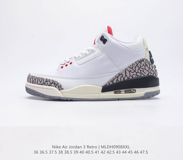 头层皮原盒 耐克 乔丹 Aj 3 耐克 Nike Air Jordan 3 Retro Se 乔3 复刻篮球鞋 乔丹3代 三代 男女子运动鞋 Air Jorda