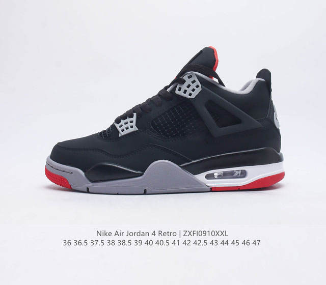 耐克 Nike Air Jordan 4 Retro Og迈克尔 乔丹aj4代中帮复古休闲运动文化篮球鞋 秉承轻量化的速度型篮球鞋设计思想完成设计 降低重量的同