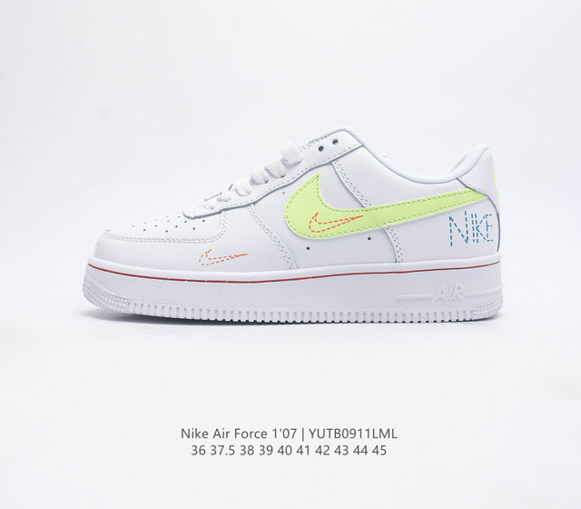 耐克 Nike Air Force 1 07 空军一号 Af 1 低帮百搭休闲运动板鞋 柔软 弹性十足的缓震性能和出色的中底设计 横跨复古与现代的外型结合 造就