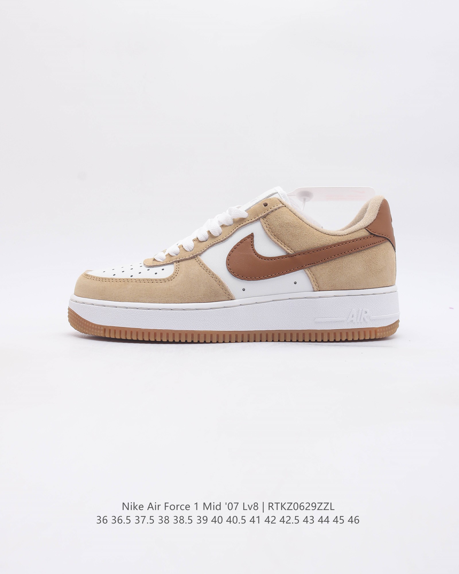 头层皮 耐克 Nike Air Force 1 Lv8 系列 空军一号 Af1 运动鞋 设计灵感源自摔跤运动 助你发挥天赋 震撼全场 华丽设计搭配优质皮革面 契