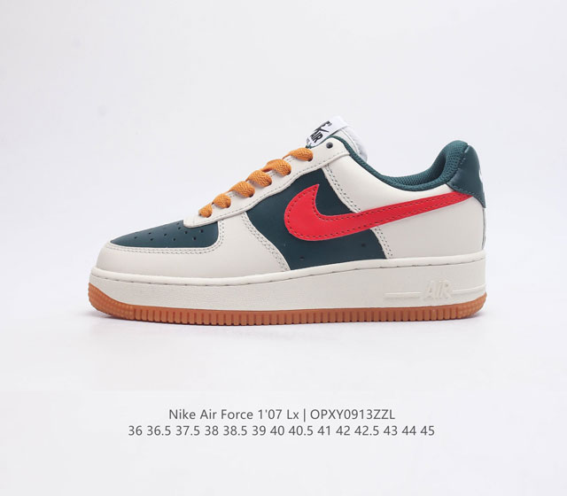 耐克 Nike Air Force 1 '07 Lx 空军一号男女子运动鞋复古篮球鞋 巧妙结合复古美学和新潮魅力 旨在致敬 40 年来风靡世界的元年款篮球鞋 皮