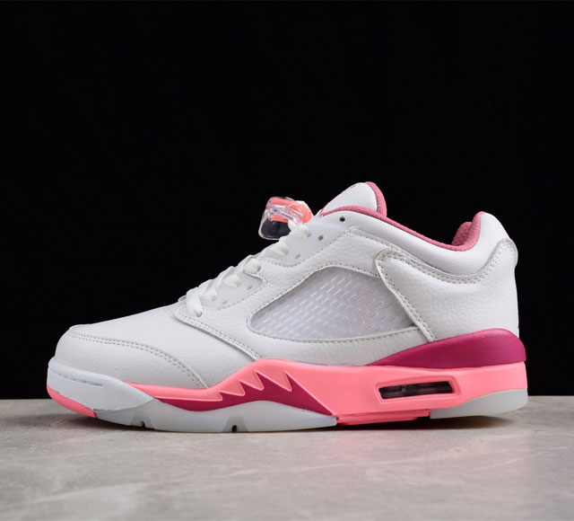 Air Jordan Retro Low Aj5 乔5白粉色 低帮篮球鞋 Dx4390-116 尺码 36 36.5 37.5 38 38.5 39 40