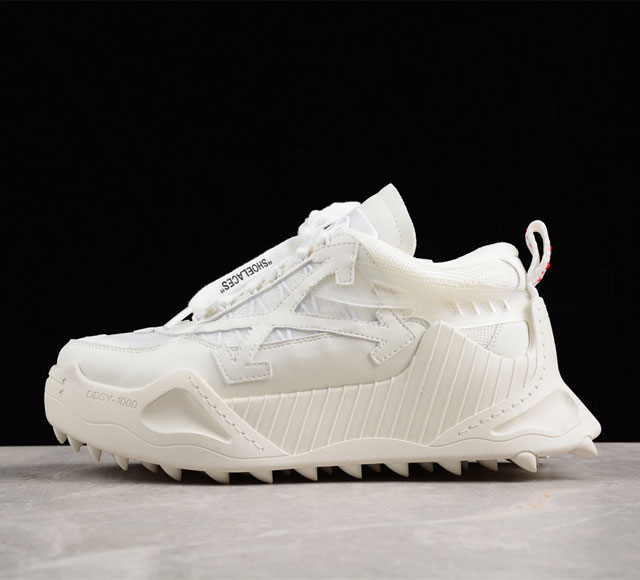 Off-White Odsy-1000 运动老爹鞋纯白 2020 春夏秀款球鞋正式发布独家上线曝光新配色高端版本出货 情侣款所有配件均通过定做出产正品裁片 原版