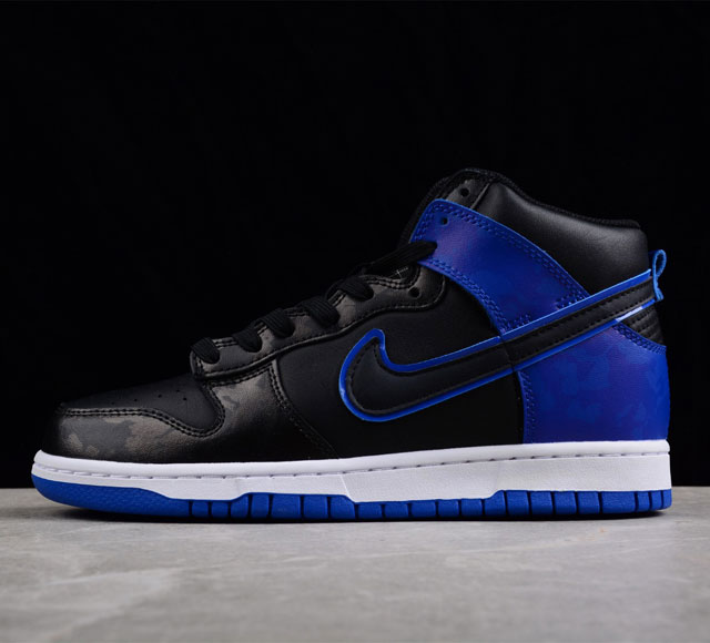 纯原版本 Nk Sb Dunk High Blue Camo 黑蓝迷彩 Sb扣篮系列高帮休闲运动滑板板鞋 Dd3359-001 尺码 36 36.5 37.5