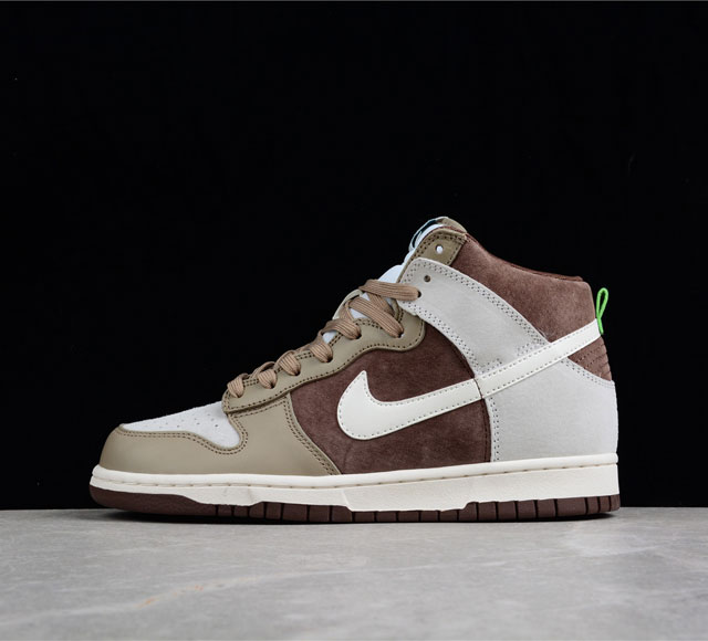 纯原版本 Nike Dunk High Chocolate 巧克力 白棕高帮板鞋 货号 Dh5348-10017 原厂原档案开发 原盒原标 原厂头层皮料 官方厚