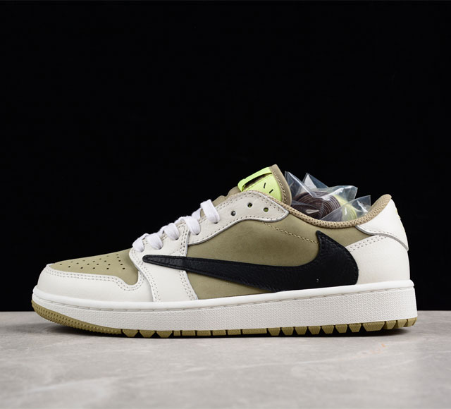 纯原版本 Travis Scott X Air Jordan 1 Low G Nrc Aj1 乔1联名倒勾 Fz3124-200 尺码 36 36.5 37.5