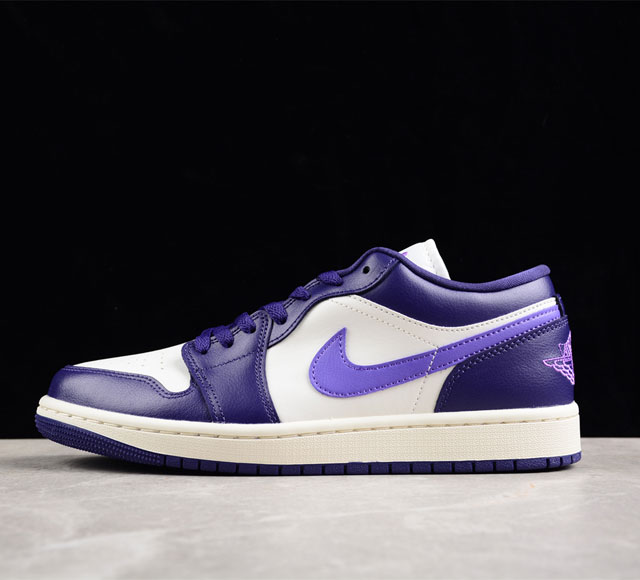 Cj版纯原 Air Jordan 1 Low Aj1 乔1白紫色 文化低帮休闲板鞋 Dc0774-502 尺码 35.5 36 36.5 37.5 38 38.