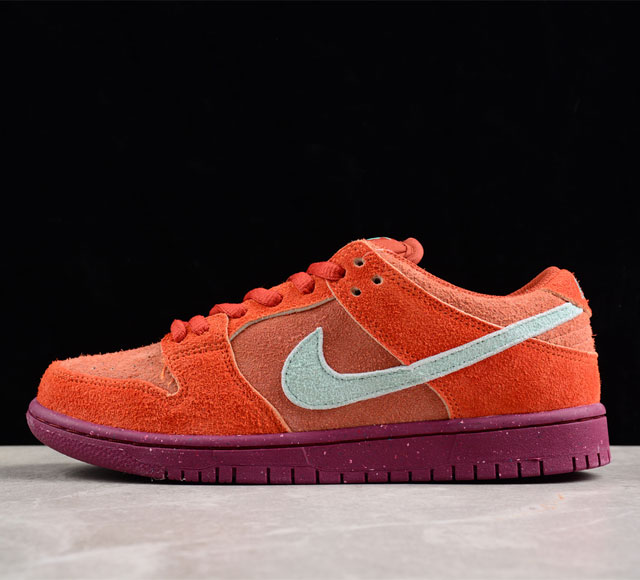 性价版 Nike Sb Dunk Low Mystic Red 红麂皮扣篮系列复古低帮休闲滑板鞋货号 Dv5429-601 尺码 36 36 5 37 5 38