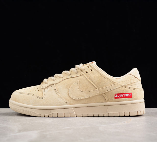 Supreme X Nk Sb Dunk Low 联名 奶油翻毛 周年高端定制 低帮休闲板鞋 Fc1688-122 尺码 36 36 5 37 5 38 38