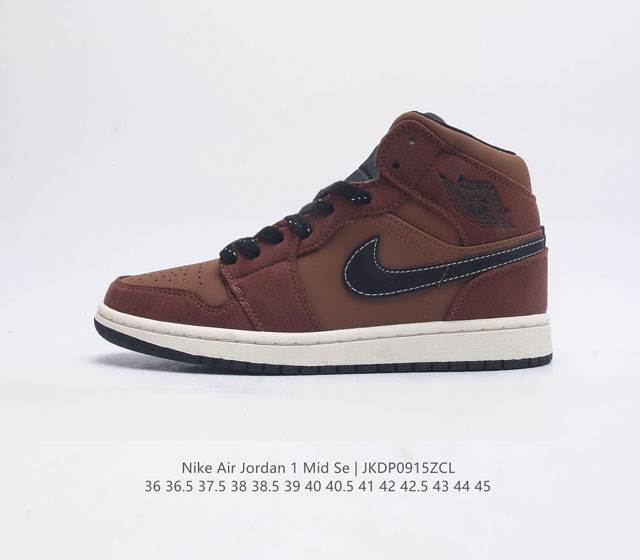 头层皮 耐克 Nike Air Jordan 1 Mid 男女子篮球鞋时尚轻盈板鞋aj1乔1运动鞋 乔丹一代 高帮复古休闲篮球鞋 Air Jordan 1 Mi