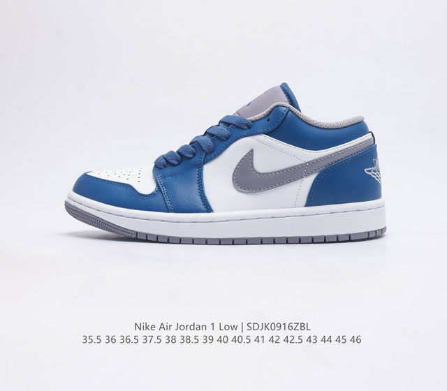 头层皮 耐克 乔丹air Jordan 1 Low Aj1 乔1 低帮复古文化休闲运动篮球鞋 从1985 年面世的元年款汲取设计灵感 采用简洁大方的经典外观 熟