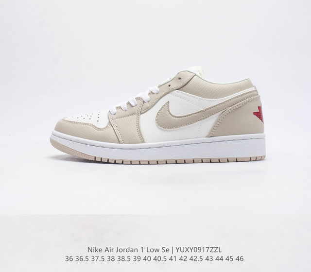 特价头层皮 耐克 乔丹air Jordan 1 Low Aj1 乔1 低帮复古文化休闲运动篮球鞋 从1985 年面世的元年款汲取设计灵感 采用简洁大方的经典外观