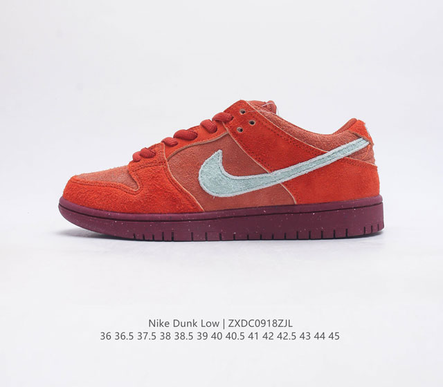 耐克nike Dunk Low 板鞋 Sb系列经典百搭休闲运动板鞋加厚鞋舌的填充 使舒适性大大提升 同时也更方便穿脱中底部分则加入了脚感柔软舒适zoomair气