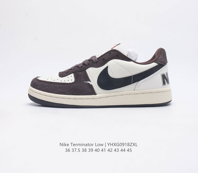 耐克 Nike Terminator Low 耐克终结者系列低帮滑板鞋 黄蓝密歇根 舒适 百搭 防滑耐磨复古板鞋 忠于原版 延续经典 采用耐穿舒适的利落皮革 助