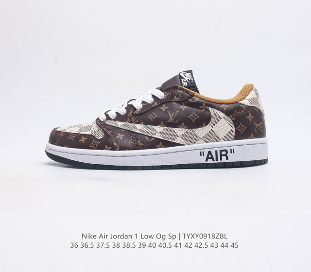 头层皮 耐克运动鞋 Nike Air Jordan 1 Low Og Sp 倒勾 低帮篮球鞋 Aj1 乔丹1代 Aj1 乔1 反向脚趾复古运动鞋 亮点之处在于鞋