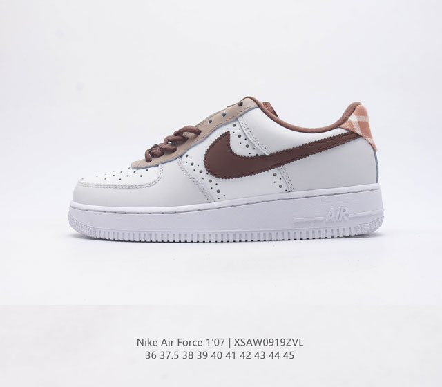 耐克 Nike Air Force 1 07 空军一号 Af 1 低帮百搭休闲运动板鞋 柔软 弹性十足的缓震性能和出色的中底设计 横跨复古与现代的外型结合 造就