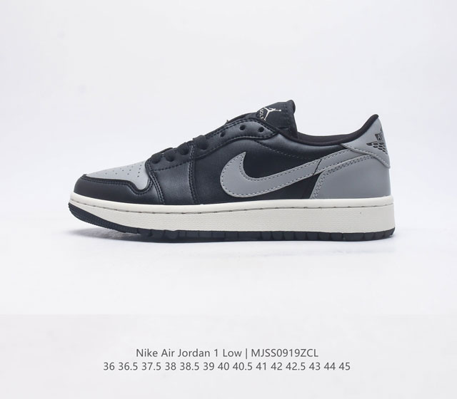 头层皮 耐克 乔丹air Jordan 1 Low Aj1 乔1 低帮复古文化休闲运动篮球鞋 从1985 年面世的元年款汲取设计灵感 采用简洁大方的经典外观 熟