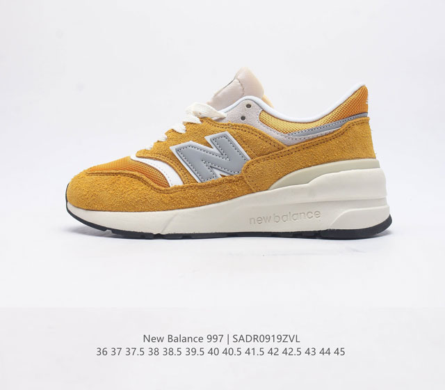 新百伦 New Balance Nb官方男女鞋997系列 时尚舒适休闲运动鞋男女款休闲复古鞋 拼接鞋面 具有良好的强度 弹性特点 舒适耐磨 与织物拼接 全面提升