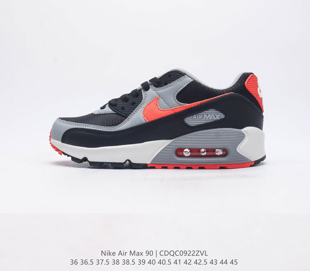 耐克 Nike Air Max90 Futura 运动鞋男女鞋--从设计到测试再到造型 脚趾周围的锯齿形边缘和部分浮动的swoosh提供精心制作的奢华感 多道工