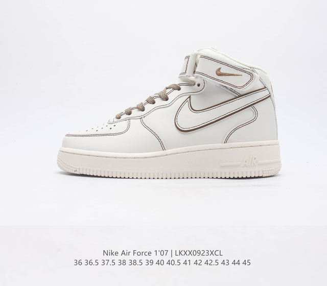 耐克 Nk Air Force 1 High 07 空军一号 皮革魔术贴 空军一号高帮系列潮流休闲板鞋 不仅有着极为讨好的配色方案 凸显出格调十足的气质 而中帮