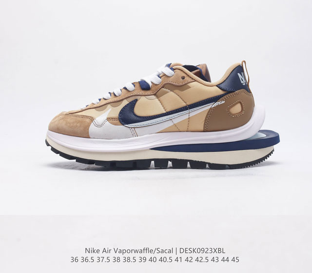 公司级 耐克 Sacai X Nike Vaporwaffle 华夫三代3 0走秀重磅联名运动鞋厚底增高慢跑鞋 鞋款由pegasus与vaporfly两款鞋型的