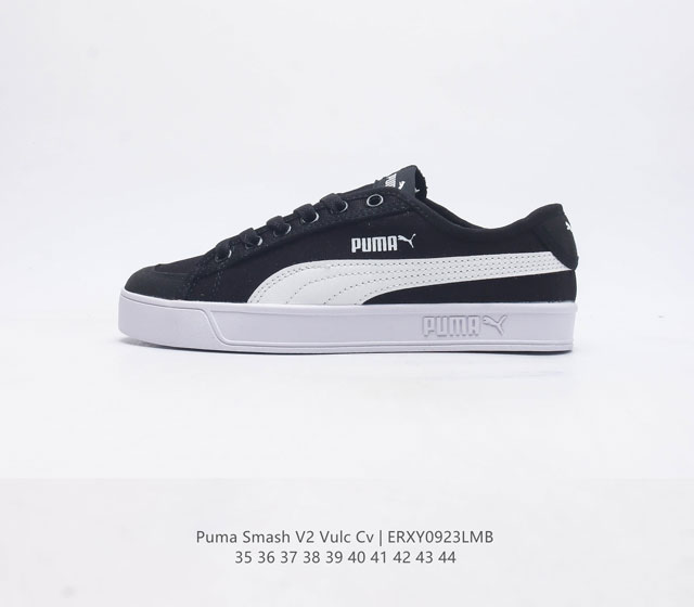 真标彪马puma Smash V2 Vulc Cv 低帮复古百搭时尚休闲板鞋厚底增高男女运动鞋 尺码 35-44 编码 Erxy0923Lmb