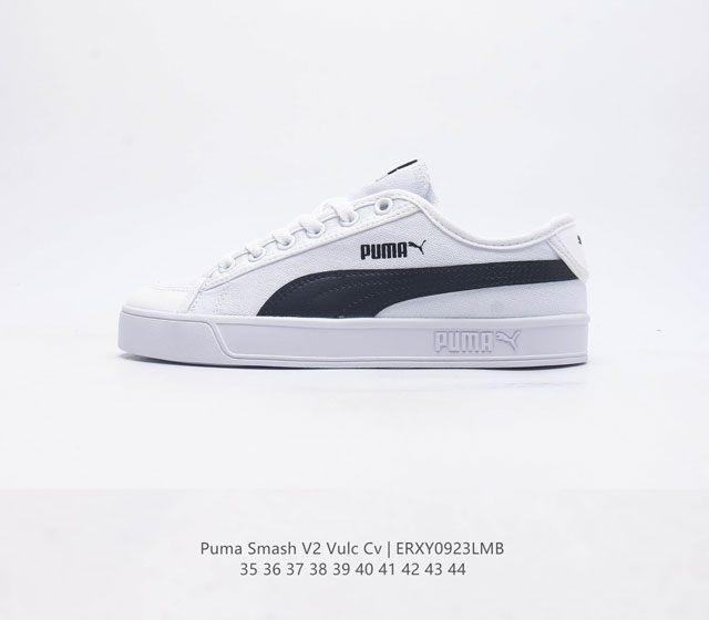 真标彪马puma Smash V2 Vulc Cv 低帮复古百搭时尚休闲板鞋厚底增高男女运动鞋 尺码 35-44 编码 Erxy0923Lmb