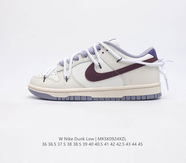 Nb系列耐克 Nike Dunk Low 运动鞋 解构绑带 复古板鞋 尽情迈步 彰显个性风采 采用柔软皮革鞋面 经久耐穿 塑就如元年款 Dunk 般的复古质感