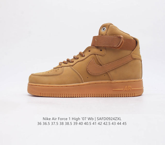 耐克 Nk Air Force 1 High 07 空军一号 皮革魔术贴 空军一号高帮系列潮流休闲板鞋 不仅有着极为讨好的配色方案 凸显出格调十足的气质 而中帮