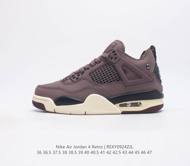 公司级 头层皮 耐克 Nike Air Jordan 4 Retro Og迈克尔 乔丹aj4代 Aj4乔丹4代 中帮复古休闲运动文化篮球鞋 秉承轻量化的速度型篮