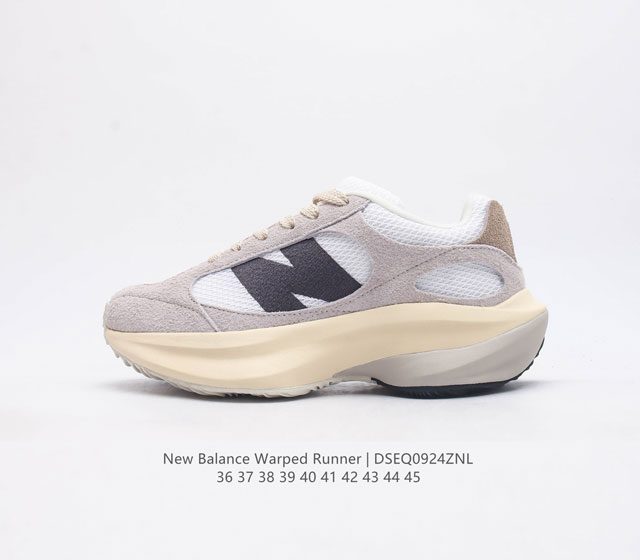 椰香扑鼻new Balance Warped Runner新款老爹鞋复古运动跑步鞋 Beam大底提供足步弓支撑 解构皮革 用猪巴革拼接透气网眼 后跟搭载外露缓震