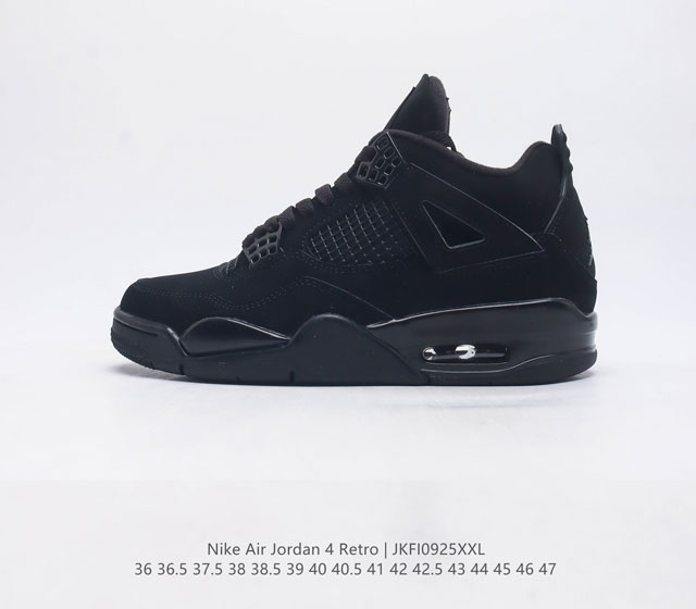 耐克 Nike Air Jordan 4 Retro Og迈克尔 乔丹aj4代中帮复古休闲运动文化篮球鞋 秉承轻量化的速度型篮球鞋设计思想完成设计 降低重量的同