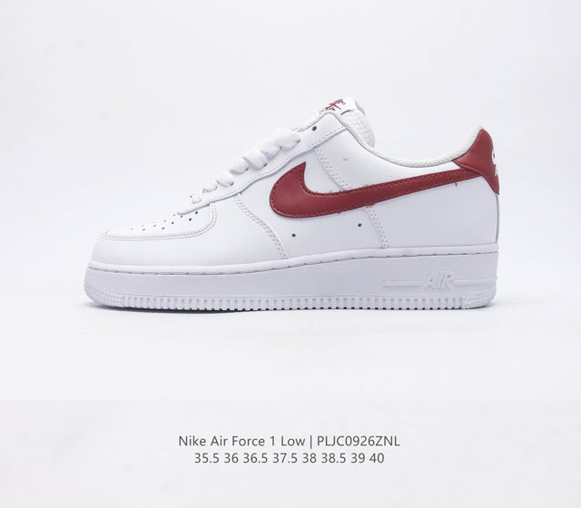 耐克nike Air Force 1 Low 空军一号 Af1 低帮百搭休闲运动板鞋 柔软 弹性十足的缓震性能和出色的中底设计 横跨复古与现代的外型结合 造就出