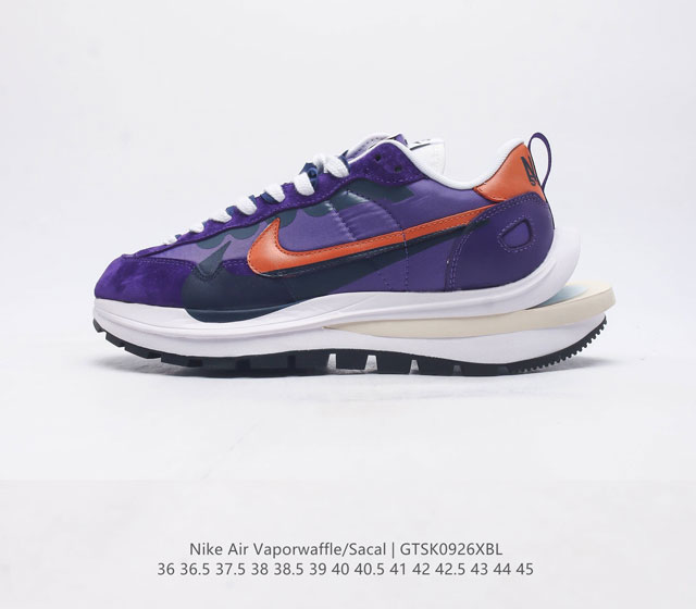 公司级 耐克 Sacai X Nike Vaporwaffle 华夫三代3 0走秀重磅联名运动鞋厚底增高慢跑鞋 鞋款由pegasus与vaporfly两款鞋型的