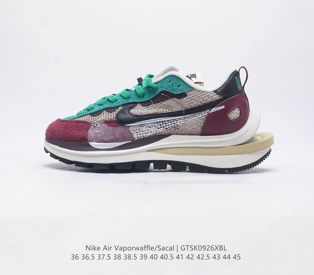 公司级 耐克 Sacai X Nike Vaporwaffle 华夫三代3 0走秀重磅联名运动鞋厚底增高慢跑鞋 鞋款由pegasus与vaporfly两款鞋型的